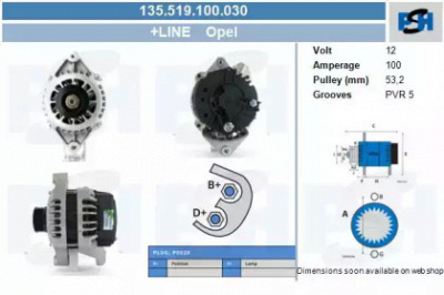 CV PSH 135519100030 -  Генератор